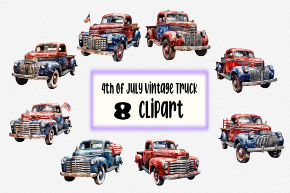 Download 4th of July Vintage Truck Bundle - Premium Bundle