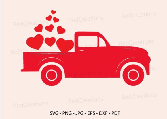Download Valentines Red Truck Svg, Valentines Svg - Premium Resources
