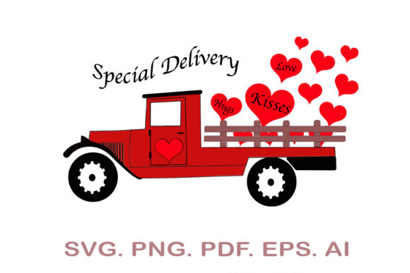 Download Valentine's Vintage Truck with Hearth - Premium Resources