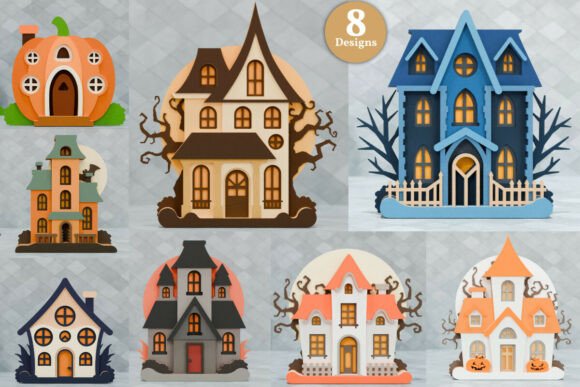 Download Halloween House SVG Laser Craft BUNDLE - Laser craft Collection