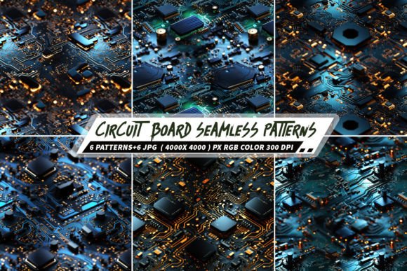 Download Circuit Board Seamless Patterns - Patterns Collection