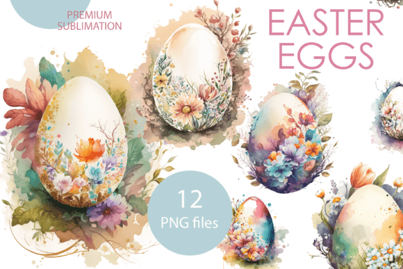 Download Easter Clipart Watercolor Eggs PNG - Watercolor eggs Collection