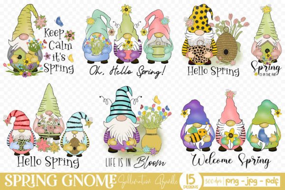 Download Spring Gnome PNG Sublimation Bundle - Spring gnome png Collection